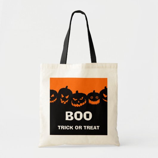Halloween Pumpkin Trick oder Treat Candy Bag Tragetasche (Vorne)