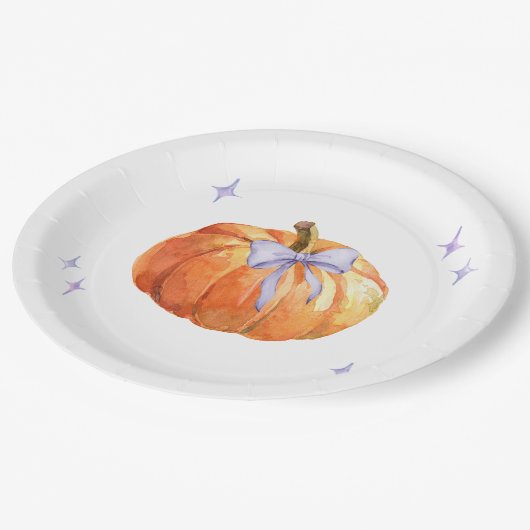 Halloween Pumpkin Trick oder Treat Party Pappteller (Schrägansicht)