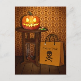 Halloween Pumpkin Trick oder Treat Postkarte