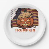 Halloween, Pumpkin Trumpkin, Make Halloween Great Pappteller (Vorderseite)