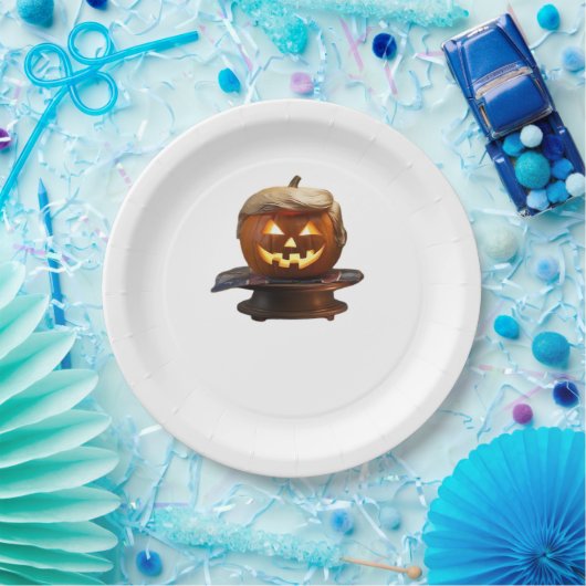 Halloween, Pumpkin Trumpkin, Make Halloween Great Pappteller (Party)