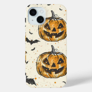 Halloween Pumpkin und Fledermaus Pattern Vintager Case-Mate iPhone Hülle