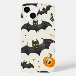 Halloween Pumpkin und Fledermaus Pattern Vintager Case-Mate iPhone 14 Hülle