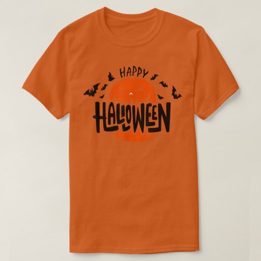 Halloween Pumpkin und Fledermäuse, Kürbislaterne T T-Shirt (Design vorne)