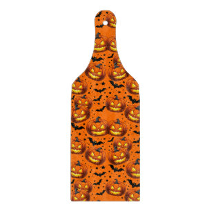 Halloween Pumpkin und Fledermäuse Schneidebrett