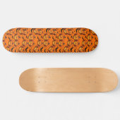 Halloween Pumpkin und Fledermäuse Skateboard (Horizontal)