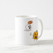 Halloween Pumpkin und Ghost-Boo-Tasse Kaffeetasse (VorderseiteRechts)