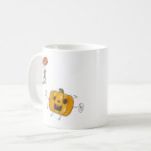 Halloween Pumpkin und Ghost-Boo-Tasse Kaffeetasse (Vorderseite Links)