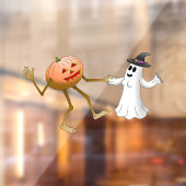 Halloween Pumpkin und Ghost tanzen Fensteraufkleber (Blatt 2)