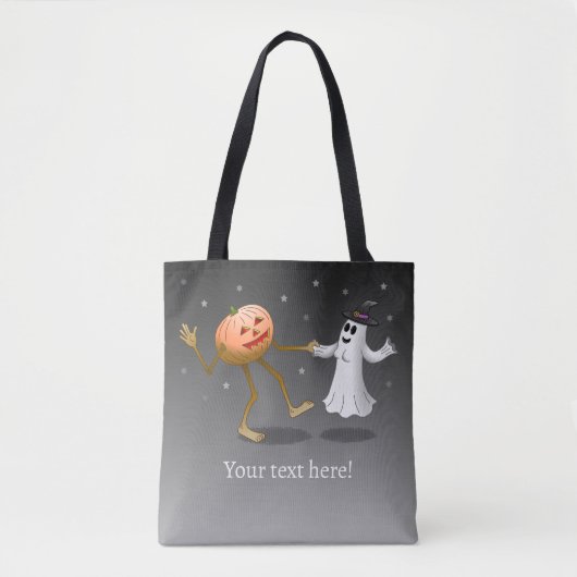 Halloween Pumpkin und Ghost tanzen Tasche (Vorderseite)