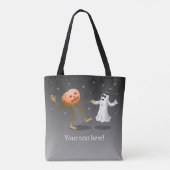 Halloween Pumpkin und Ghost tanzen Tasche (Rückseite)
