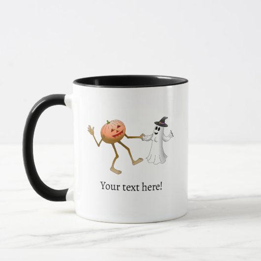 Halloween Pumpkin und Ghost tanzen Tasse (Links)