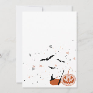 Halloween Pumpkin und Hexe Einladung