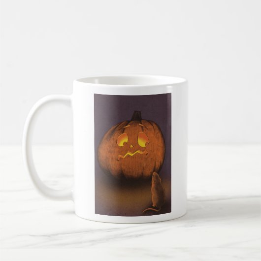 Halloween Pumpkin und Maus Kaffeetasse (Links)