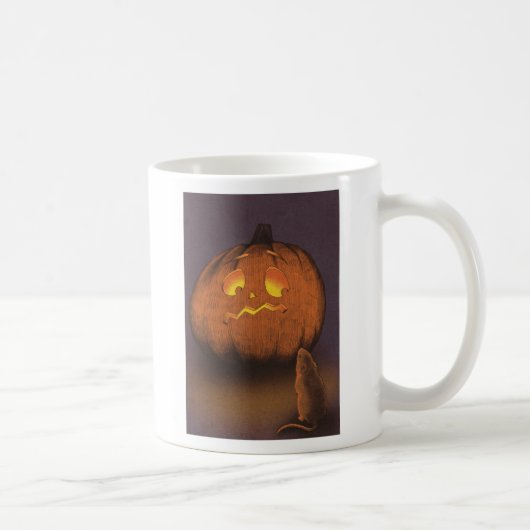 Halloween Pumpkin und Maus Kaffeetasse (Rechts)