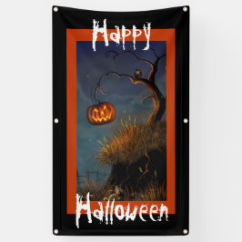 Halloween Pumpkin und Owl Banner