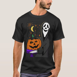 Halloween Pumpkin und Schrei-Gesicht T-Shirt