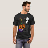 Halloween Pumpkin und Schrei-Gesicht T-Shirt (Vorne ganz)