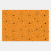 Halloween Pumpkin und Spider Web Paper Sheets Geschenkpapier Set (Vorderseite 3)