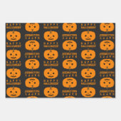 Halloween Pumpkin und Spider Web Paper Sheets Geschenkpapier Set (Vorderseite)