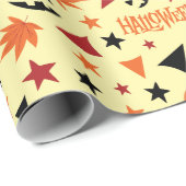 Halloween Pumpkin und Sterne Nahtlose Geschenkwrak Geschenkpapier (Rolleneckpunkt)