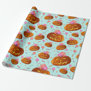 Halloween Pumpkin und Süßigkeiten Geschenkpapier