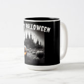 Halloween: Pumpkin University Zweifarbige Tasse (VorderseiteRechts)