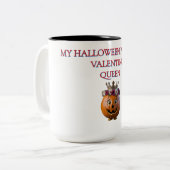 Halloween Pumpkin Valentine Queen Tasse (Vorderseite Links)