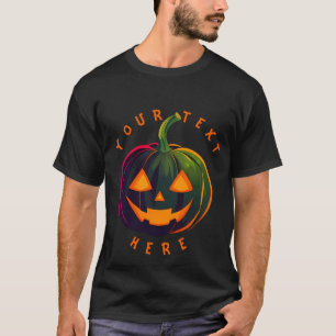 Halloween Pumpkin Vibes Design T - Shirt