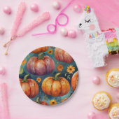 Halloween Pumpkin Vibes Designer Pappteller (Party)