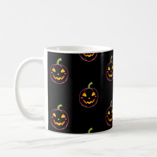 Halloween Pumpkin Vibes Kaffeetasse (Links)