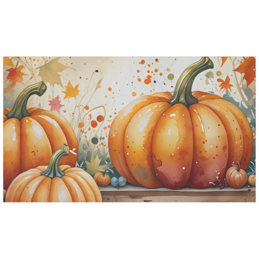 Halloween Pumpkin Vibes Tischdecke (Vorderseite (Horizontal))