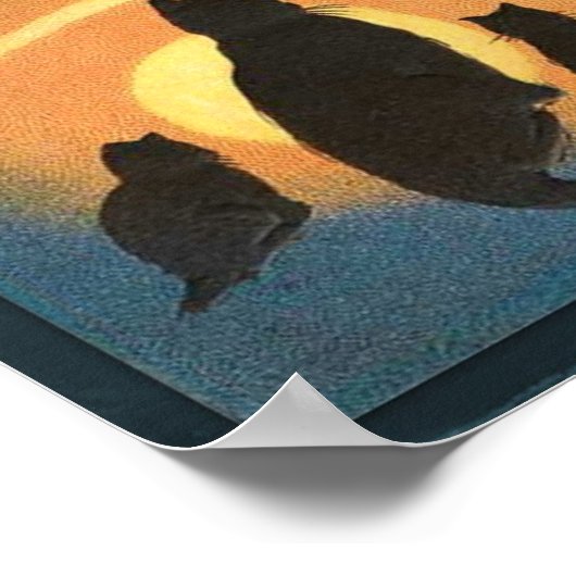 Halloween Pumpkin Vintag Art Poster (Ecke)