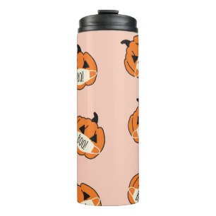 Halloween Pumpkin: Vintages Corona-Design Thermosbecher