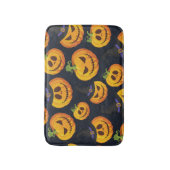 Halloween Pumpkin: Vintages Hexenmuster Badematte (Vorderseite Vertikal)