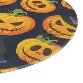 Halloween Pumpkin: Vintages Hexenmuster Schneidebrett (Ecke)
