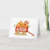 Halloween Pumpkin Wagon Grußkarte Karte (Vorderseite)