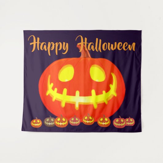 HALLOWEEN PUMPKIN WANDTEPPICH (Vorderseite (Horizontal))