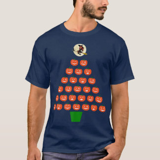 Halloween Pumpkin Weihnachtsbaum Hexe Premium T-Shirt