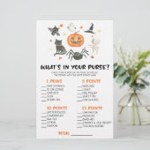 Halloween Pumpkin What's In Purse Baby Shower Game Briefpapier (Stehend Vorderseite)