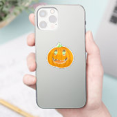 Halloween Pumpkin whimsical and spooky Aufkleber (Telefon)