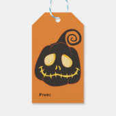 Halloween Pumpkin Whimsical Gastgeschenk Geschenkanhänger (Rückseite)