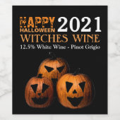 Halloween Pumpkin Wine Label Weinetikett (Einzelnes Label)