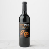Halloween Pumpkin Wine Label Weinetikett (Vorderseite)