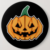 Halloween Pumpkin (Winkelstil) Button (Vorderseite)