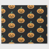 Halloween Pumpkin (Winkelstil) Geschenkpapier (Flach)