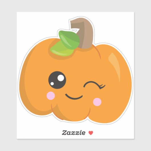 Halloween Pumpkin, Winking Pumpkin, Trick oder Tre Aufkleber (Blatt)