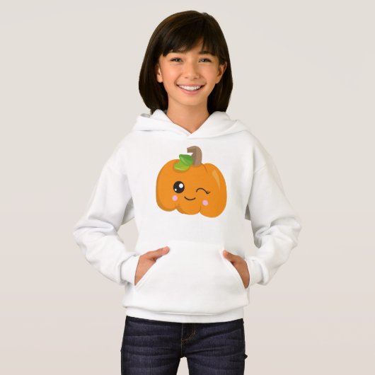Halloween Pumpkin, Winking Pumpkin, Trick oder Tre Hoodie (Vorne ganz)