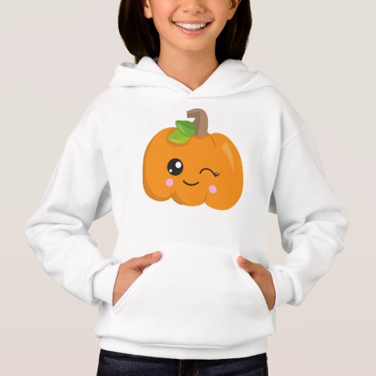 Halloween Pumpkin, Winking Pumpkin, Trick oder Tre Hoodie (Vorderseite)