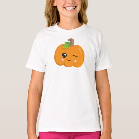 Halloween Pumpkin, Winking Pumpkin, Trick oder Tre T-Shirt (Vorderseite)